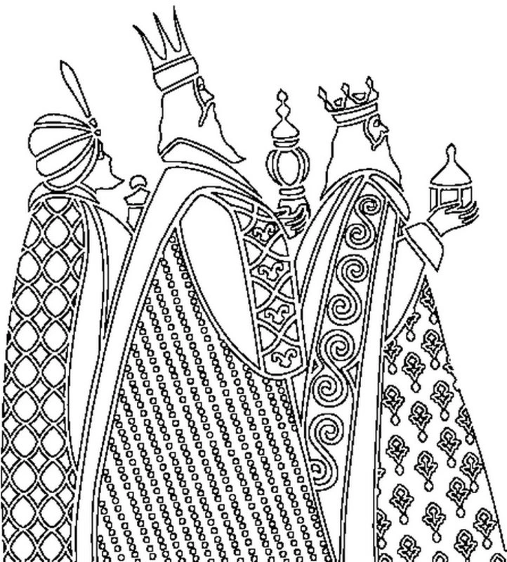 Three kings coloring book for adults